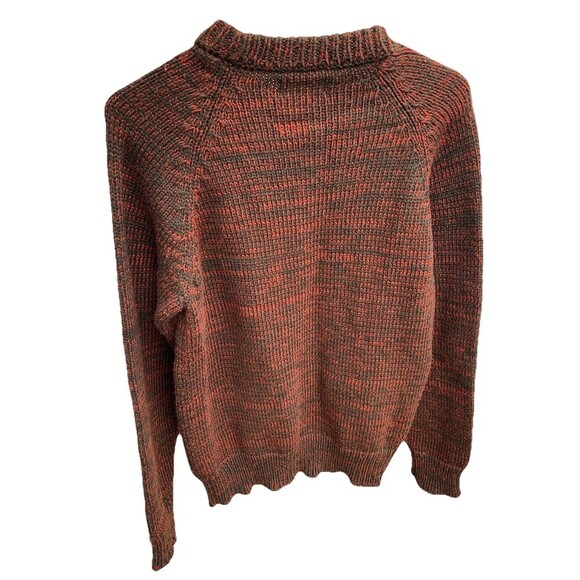 Vintage Women’s Medium 100% Pure Wool Sweater Dark Red Warm Thick - Picture 3 of 5